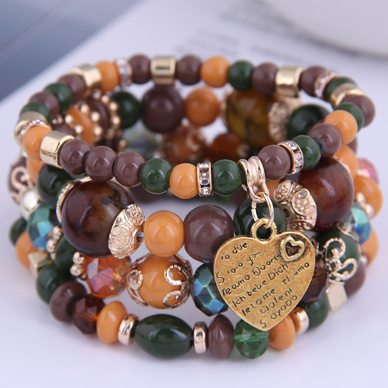 Bead bracelet Multi-layer jewelry set