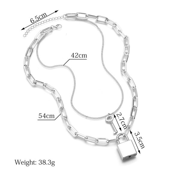 Padlock necklace key necklace - Image 3