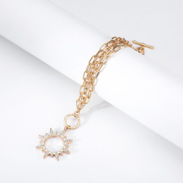 Multi-layer Chain Sun Pendant Bracelet Ladies Multi-layer - Image 4