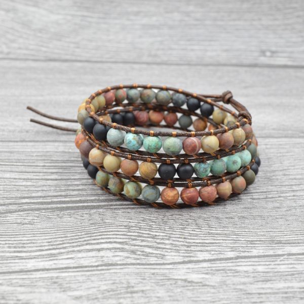 Agate beaded multi-layer bracelet - Image 4