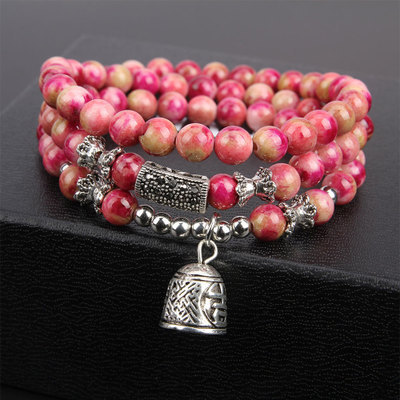 Agate beaded multi-layer bracelet