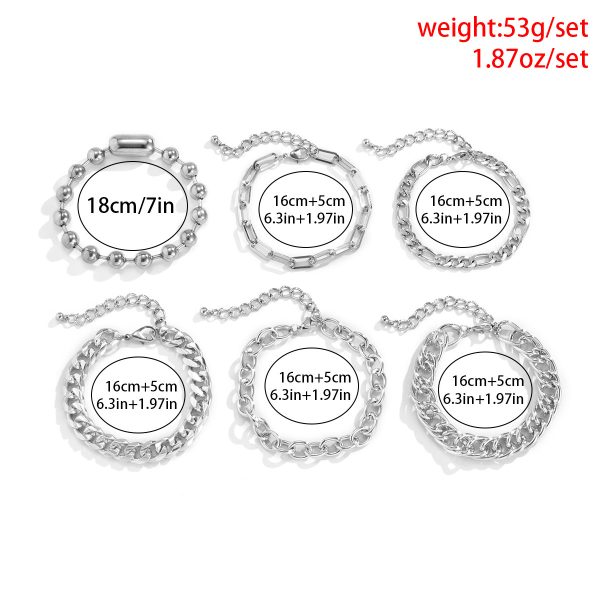 Shop the Latest Multi-layer Metal Chain Set Bracelet - Image 3