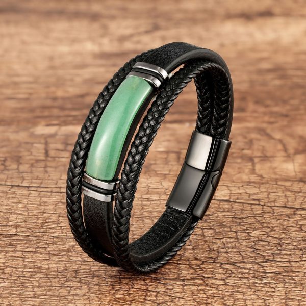 Multi-layer Braided Leather Rope Bracelet - Image 2