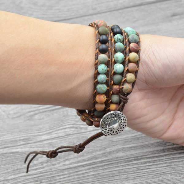 Agate beaded multi-layer bracelet - Image 5