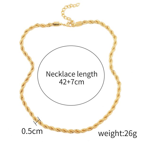 Necklace Female Twist Chain Necklace - Image 4