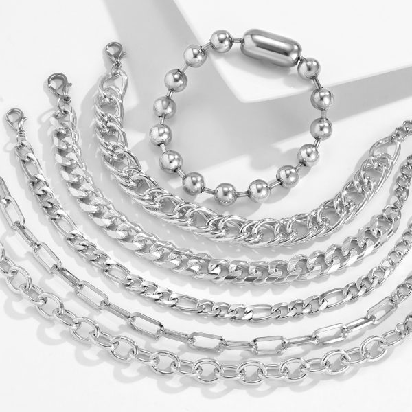 Shop the Latest Multi-layer Metal Chain Set Bracelet - Image 2