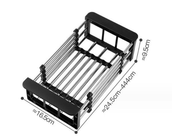 Kitchen Drain Rack Household Stainless Steel Retractable Sink Rack Storage Rack Tableware Bold Storage - Image 5