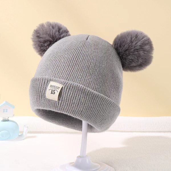 Children's Hats Thickened Knitted Baby Hats Autumn And Winter Style Woolen Hats For Boys And Girls Baby Warm Ear Protection Hoods - Image 2