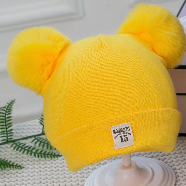 Children's Hats Thickened Knitted Baby Hats Autumn And Winter Style Woolen Hats For Boys And Girls Baby Warm Ear Protection Hoods - Image 4