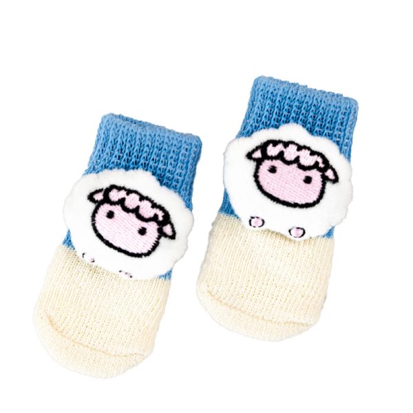 Pet Socks Anti-dirty And Non-slip Dog Foot Covers Teddy Bichon Puppy Cotton Socks Three-dimensional Doll Dog Shoes Set Of 4 - Image 5