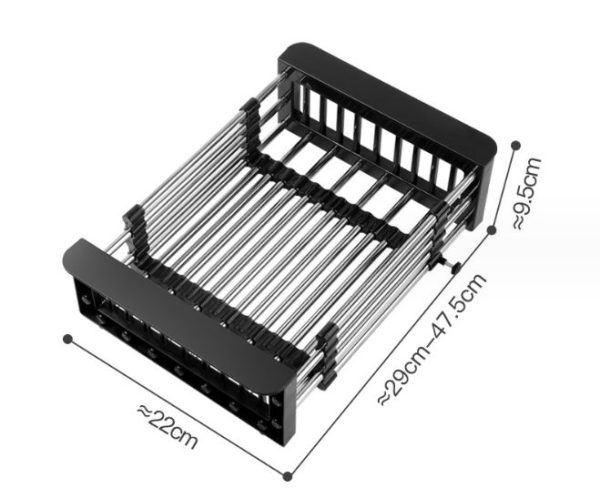 Kitchen Drain Rack Household Stainless Steel Retractable Sink Rack Storage Rack Tableware Bold Storage - Image 6