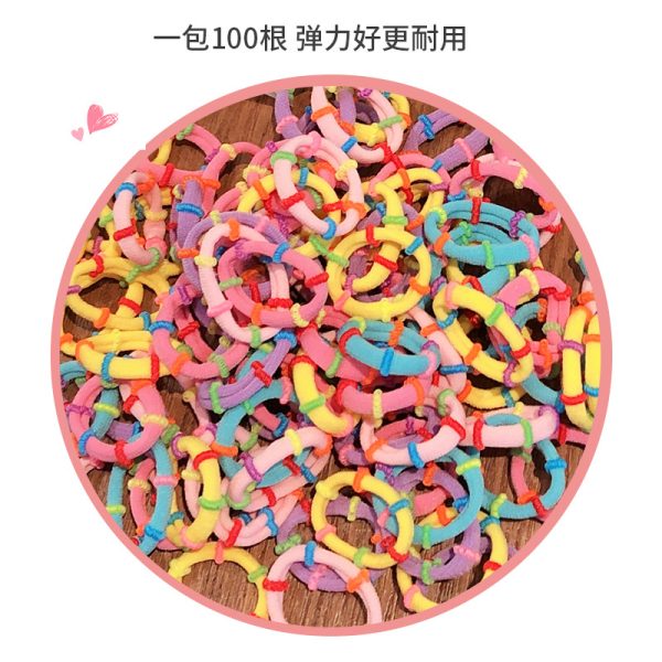 (Pack) Head Rope Tie Hair Rubber Band Does Not Hurt Hair Towel Ring Headdress Hair Ring Girls High Elastic Rubber Band - Image 4