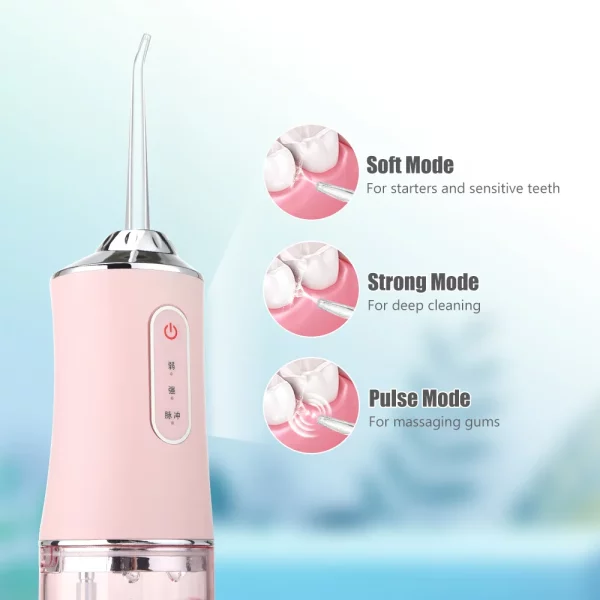 Oral Irrigator Portable Dental Water Flosser USB Rechargeable Water Jet Floss - Image 4