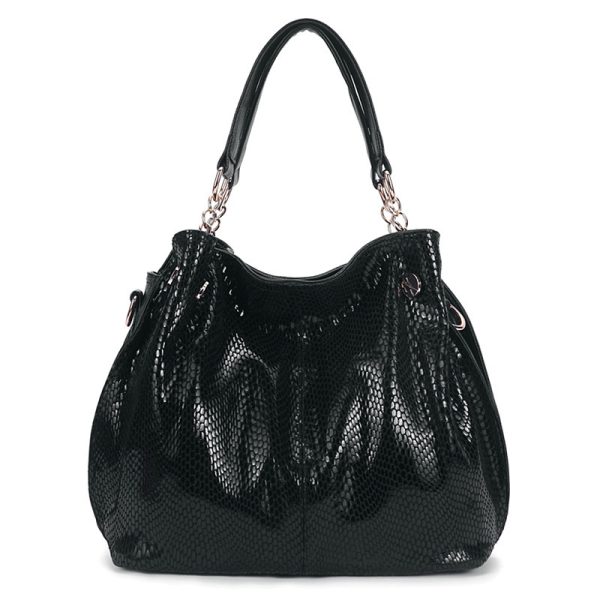 New Handheld Women's Bag European And American Trendy Commuting Bag Snake Print Women's Shoulder Messenger Bag