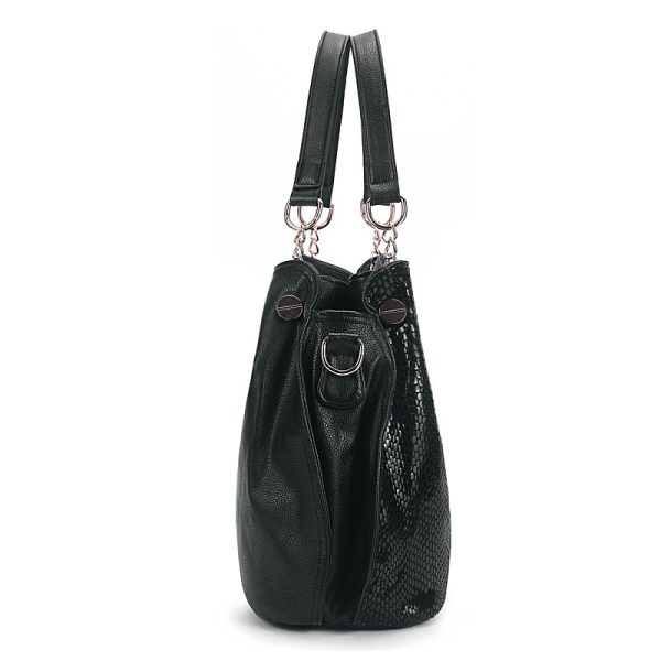 New Handheld Women's Bag European And American Trendy Commuting Bag Snake Print Women's Shoulder Messenger Bag - Image 3