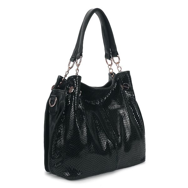 New Handheld Women's Bag European And American Trendy Commuting Bag Snake Print Women's Shoulder Messenger Bag - Image 5