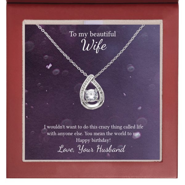 Forever Love - Floating Stone Necklace Valentines Day Gift For Your Wife - Image 3