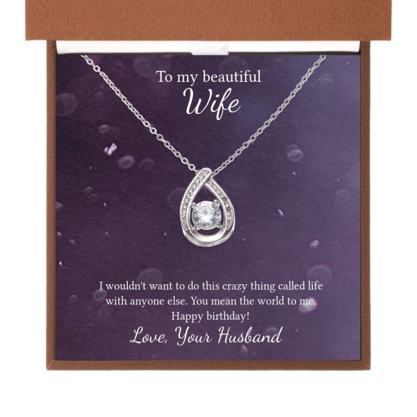 Forever Love - Floating Stone Necklace Valentines Day Gift For Your Wife - Image 5