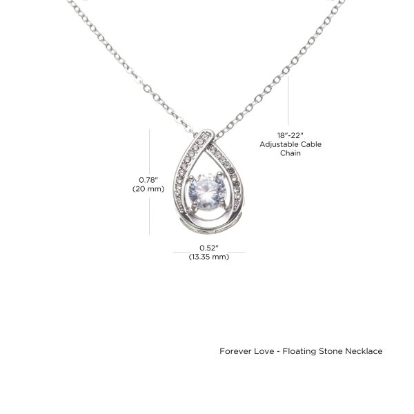Forever Love - Floating Stone Necklace Valentines Day Gift For Your Other Half - Image 11
