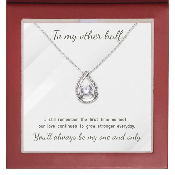 Forever Love - Floating Stone Necklace Valentines Day Gift For Your Other Half - Image 3