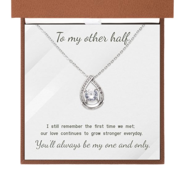 Forever Love - Floating Stone Necklace Valentines Day Gift For Your Other Half - Image 5