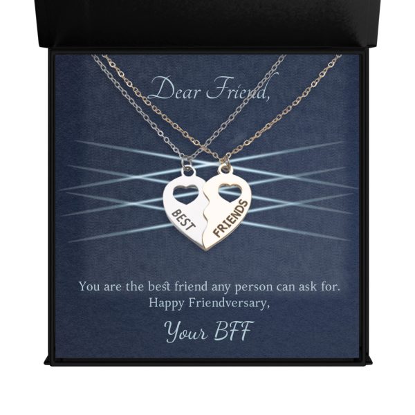 Best Friends - BFF Half Heart Necklace Set Gift For Your Best Friend