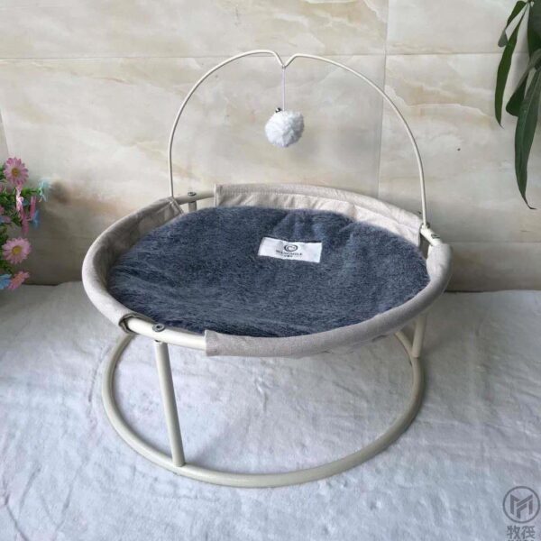 Cat Nest Four Seasons Universal Pet Nest Double Round Iron Net Red Cat Sleeping Hammock Removable And Washable Recliner Rocking Chair Nest - Image 4