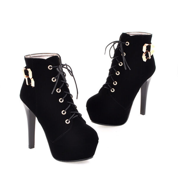 VINTAGE 90s 85 Sport Spike Heel Sneaker Booties Women - Image 3