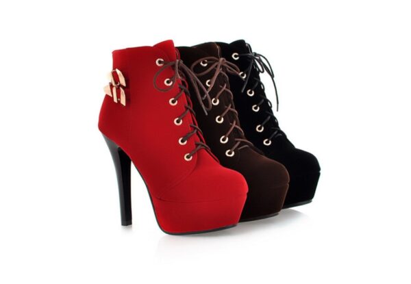 VINTAGE 90s 85 Sport Spike Heel Sneaker Booties Women