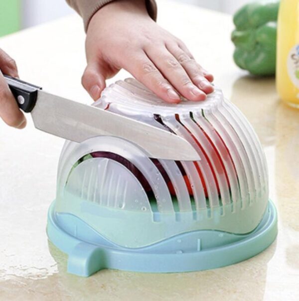 Knife Vegetable Cutter – Quick & Safe Salad Cutter Bowl - Image 8