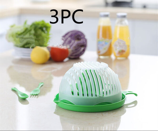 Knife Vegetable Cutter – Quick & Safe Salad Cutter Bowl - Image 5