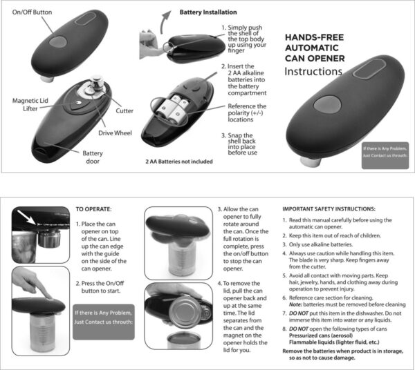 Battery Operated Can Opener – Effortless & Safe Can Opening! - Image 5