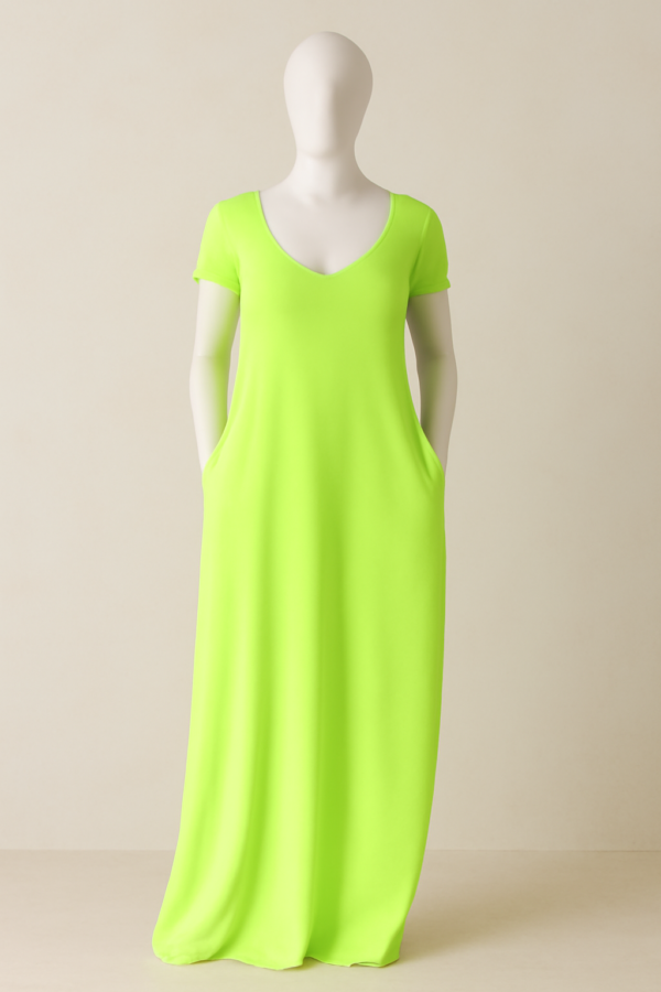 Plus Size Neon Dress Fluorescent