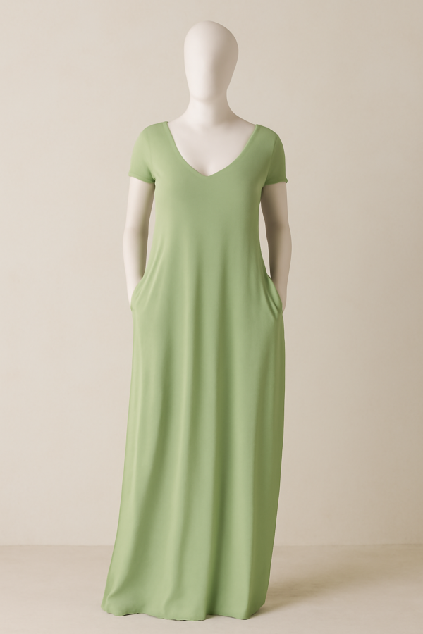 Plus Size Neon Dress Green