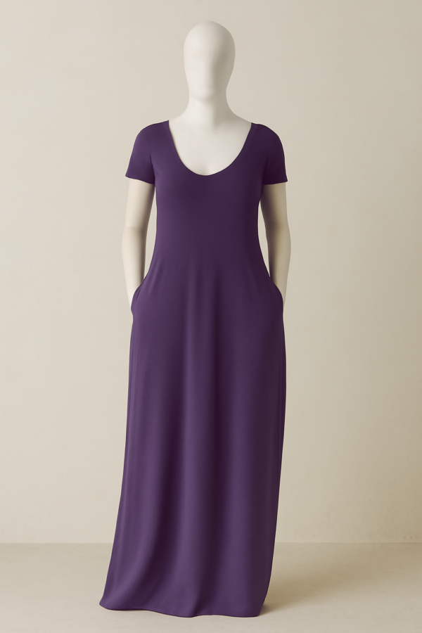 Plus Size Neon Dress Purple