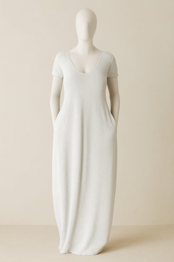 Plus Size Neon Dress White