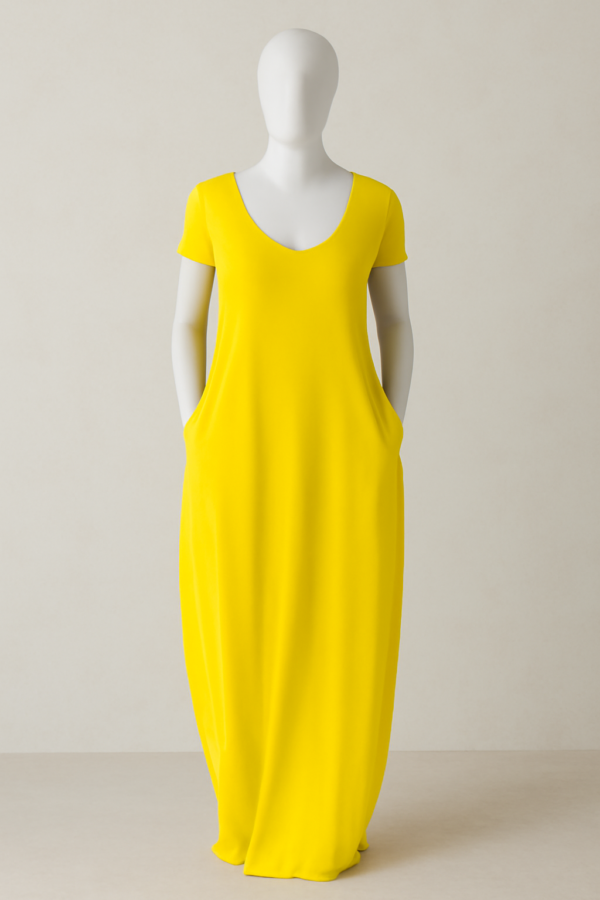 Plus Size Neon Dress yellow