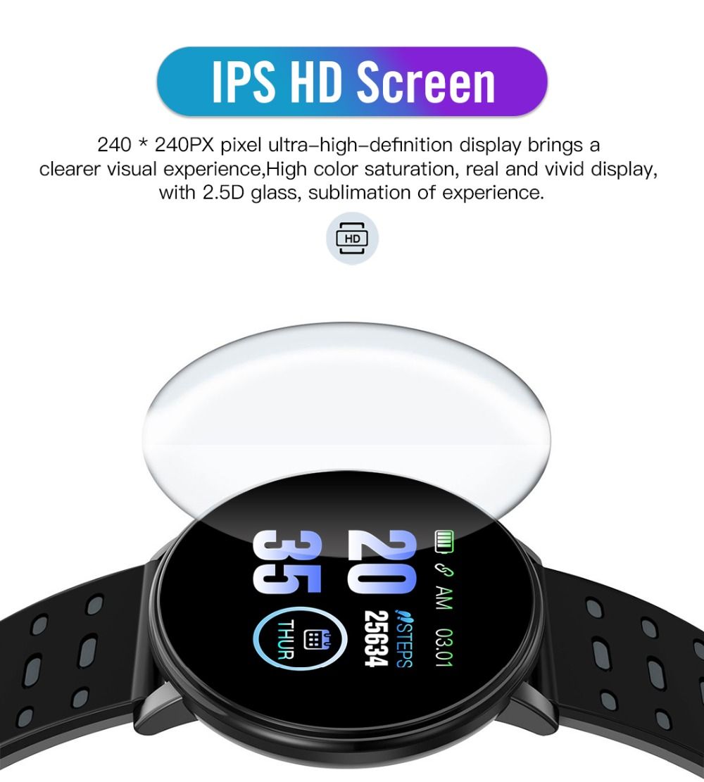 119 Plus Smart Watch | 1.3" LED & 15-Day Standby