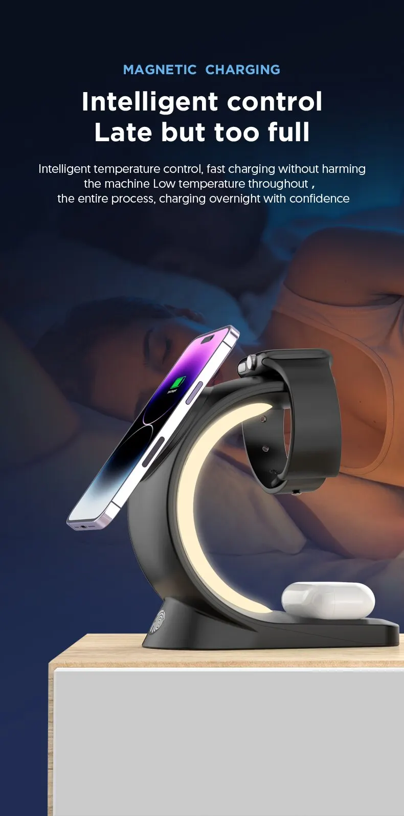 3-in-1 Magnetic Wireless Charger | Apple MagSafe Stand 14 3-in-1 Magnetic Wireless Charger | Apple MagSafe Stand