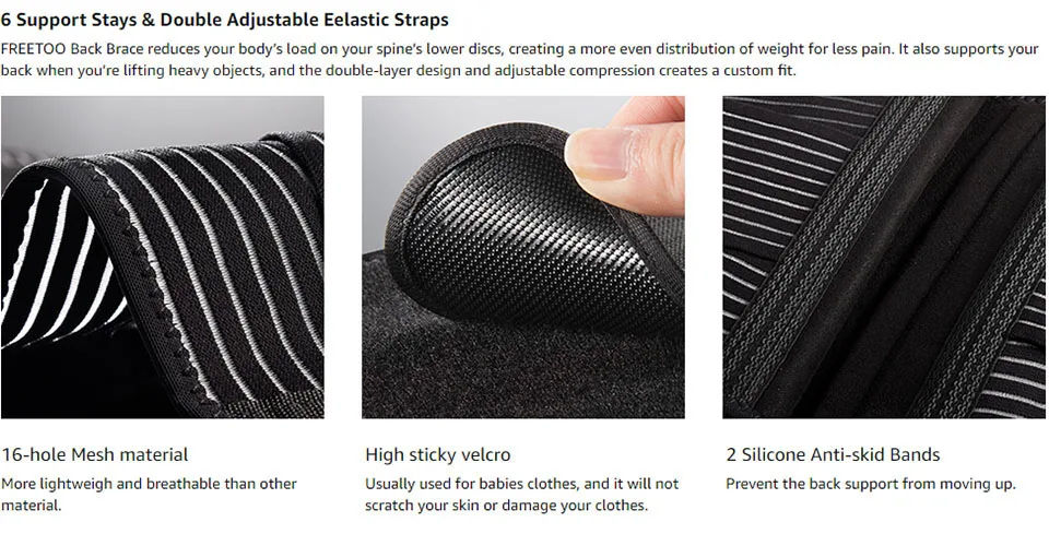 AOLIKES Lower Back Support Belt | Orthopaedic Lumbar Brace