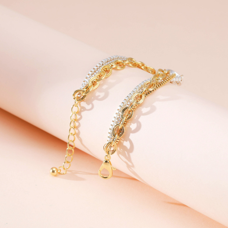 Adjustable Beaded Bracelet | Multi-Layer Metal Band