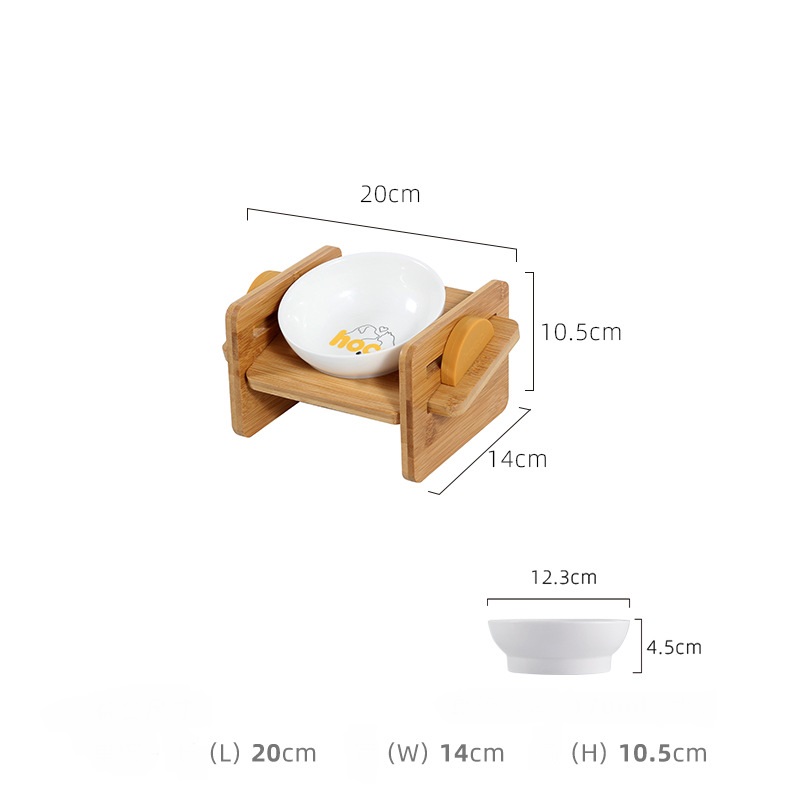 Adjustable Cat Feeding Station | Anti-Spill Ceramic Bowl Set
