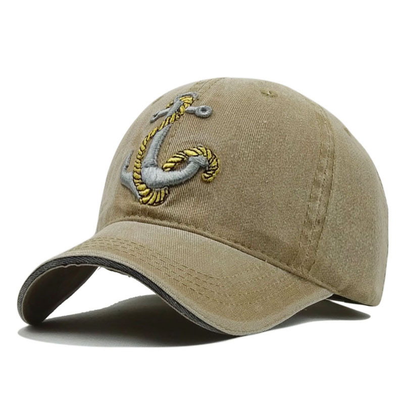 Anchor Embroidered Baseball Cap | 100% Cotton Headwear 12 Anchor Embroidered Baseball Cap | 100% Cotton Headwear
