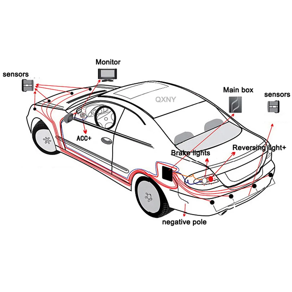 Car Parking Sensor Kit | 8 Reversing Radars with Audio Alert