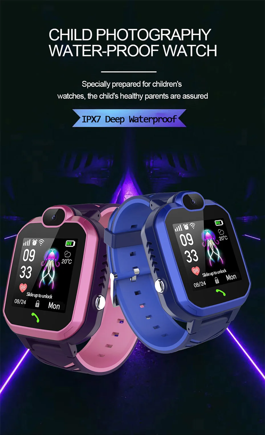 Children's 2G GPS Watch | Two-Way Calling & SOS Button