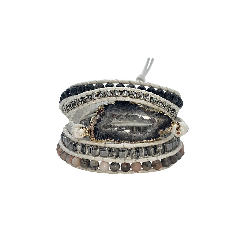 Creative Natural Stone Bracelet | Bohemian Multi-Layer Cuff