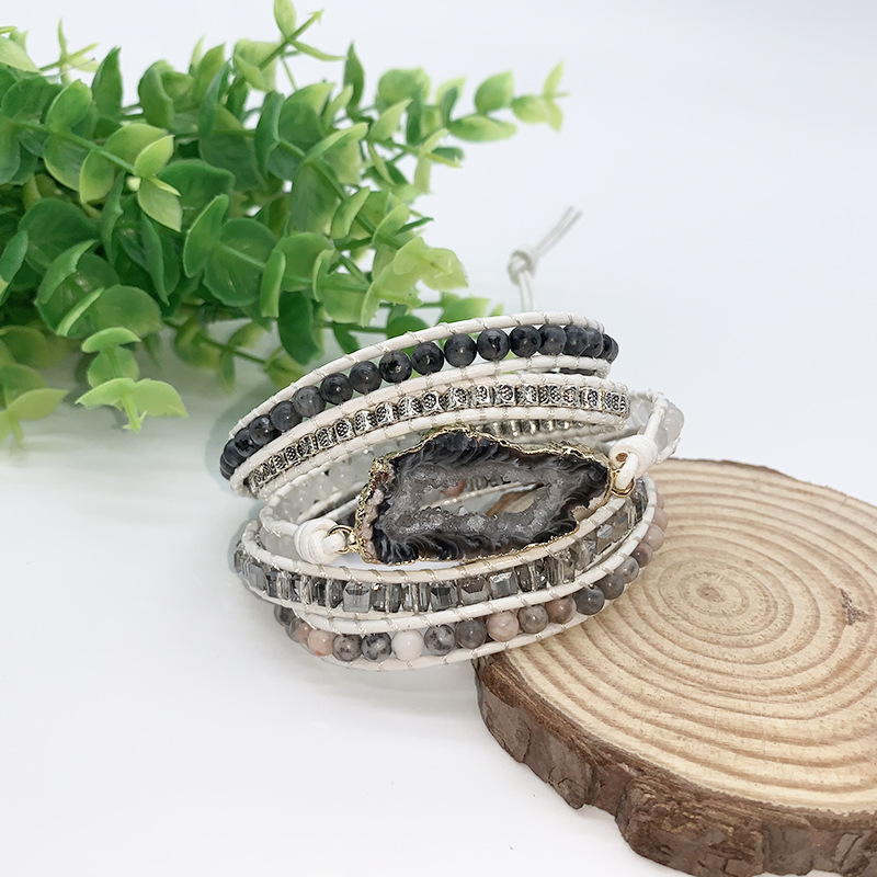 Creative Natural Stone Bracelet | Bohemian Multi-Layer Cuff