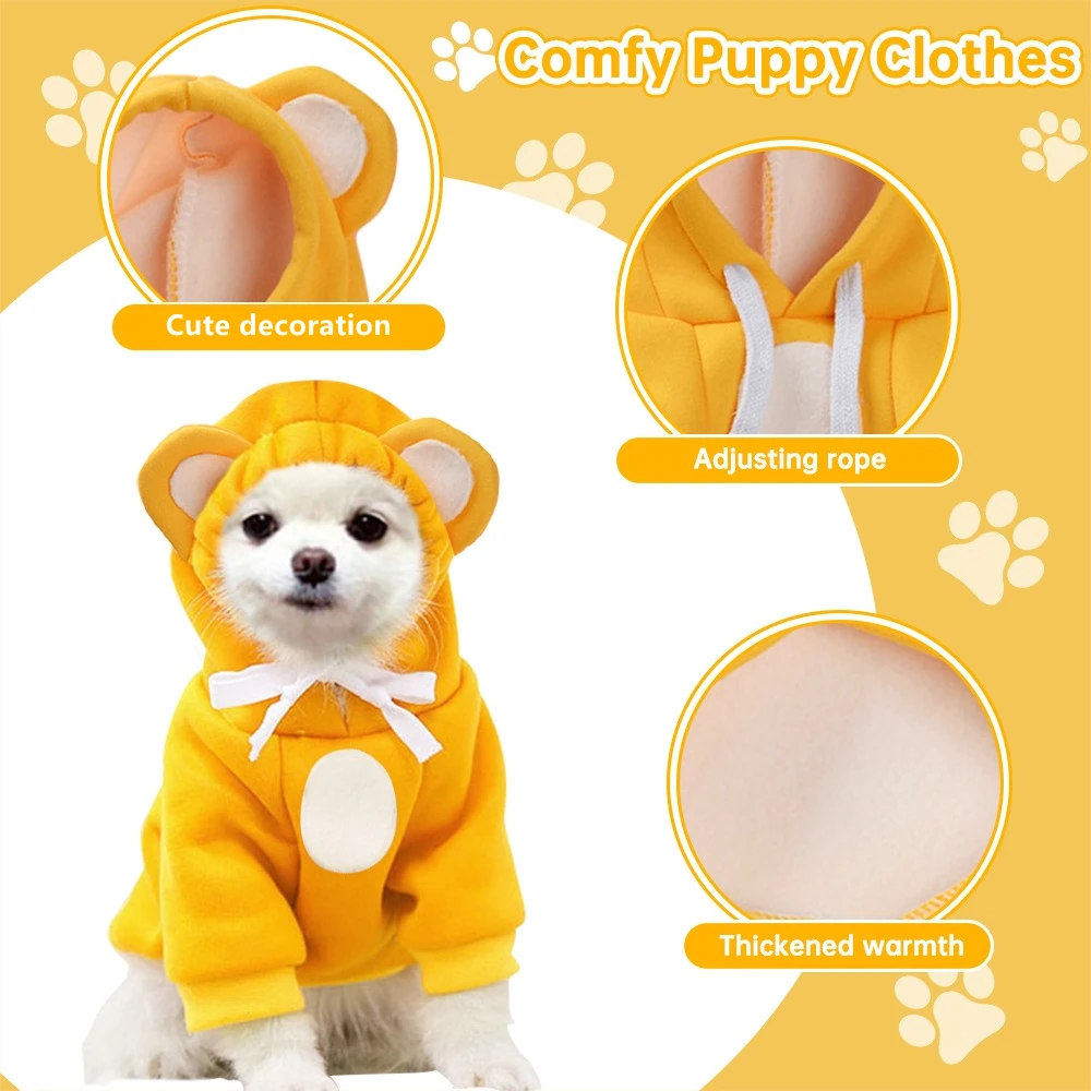 Cute Pet Hoodie | Casual Polyester Dog Clothes