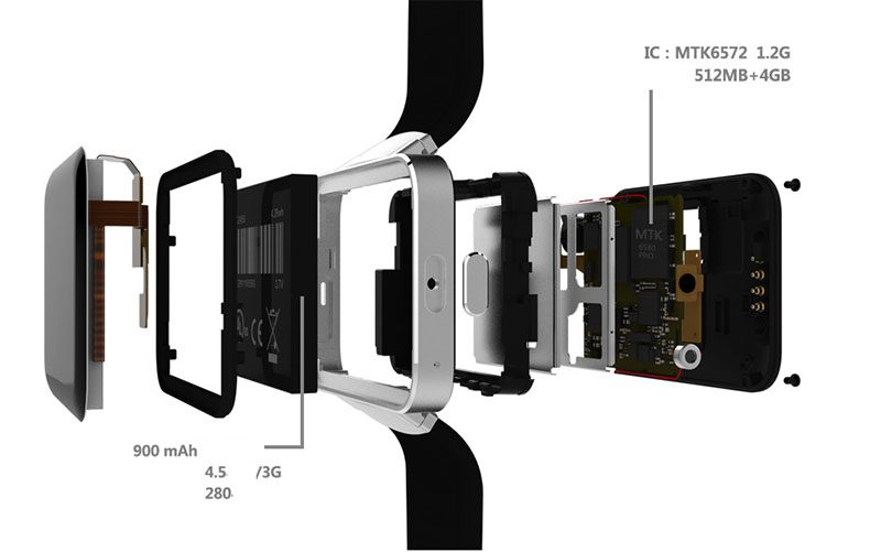 DM98 Android Smart Watch | 2.2" IPS HD & 3G WIFI