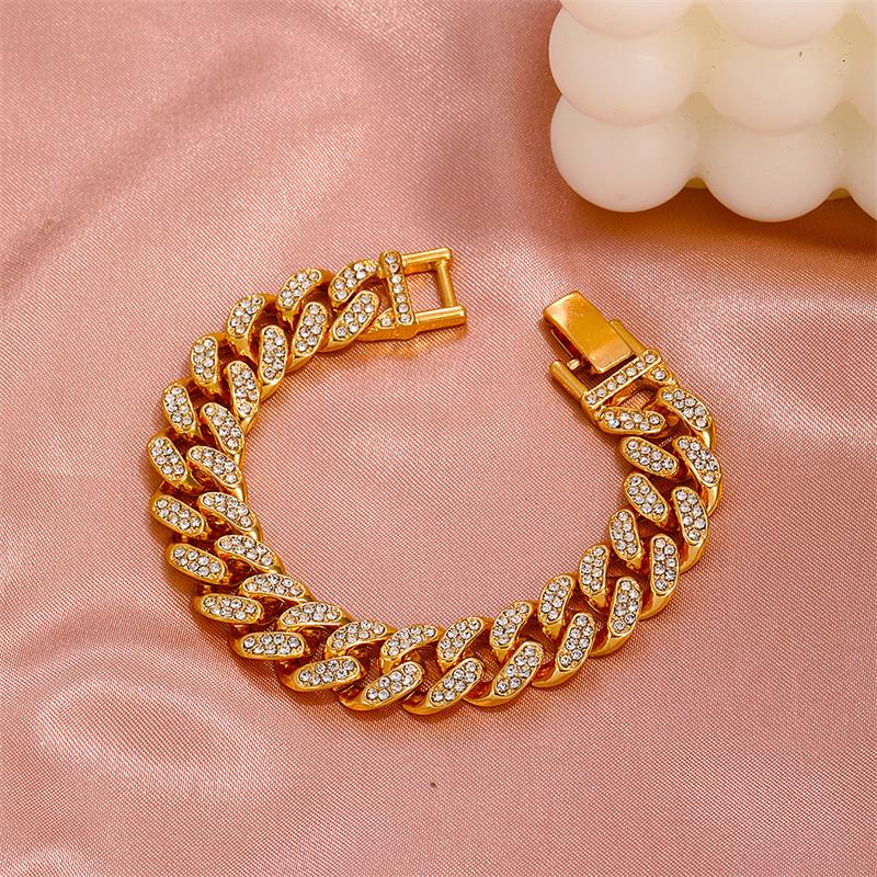 Diamond Cuban Punk Bracelet | Chunky Hip Hop Chain